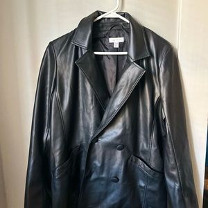 TopShop Blazer Faux Leather Coat